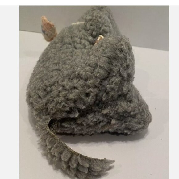 Vtg 1978 Possum Trot Hippopotamus 11” Bean Bag Plush Gillian Bradshaw Smith Gray - Picture 7 of 9